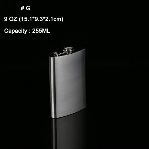 JANDEL1-10Oz από ανοξείδωτο ατσάλι, μπουκάλι κρασιού με καπάκι από αλκοολούχο ποτό Hip