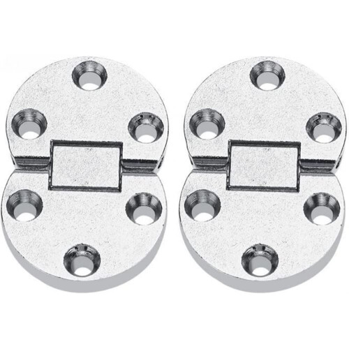 2Pcs Zinc Alloy Folding Table Hinge, SelfSupporting Drop Leaf Flap, Durable Oval Hardware