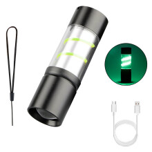 WQQZJJ Utomhusbelysning Mini med hög effekt, uppladdningsbar LED-ficklampa