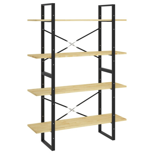 Berkfield 4-Tier Book Cabinet 100x30x140 cm Solid Pine Wood 1