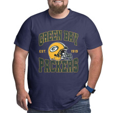 GBP_Packers Herre Store og høje sportskorte fodboldærmer med holdlogo