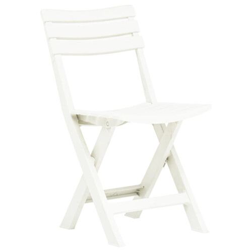 Berkfield Folding Garden Chairs 2 pcs Plastic White 1