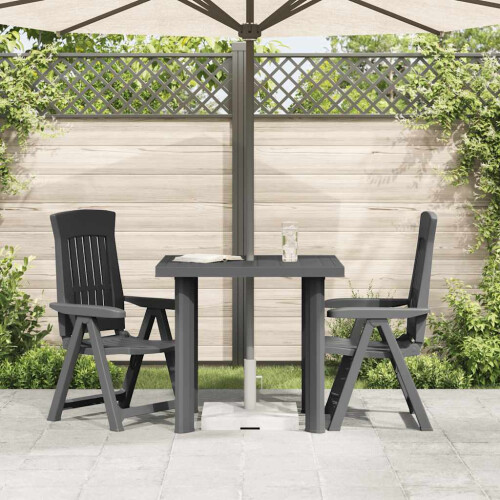 Berkfield Garden Table Anthracite 80x75x72 cm Plastic 2