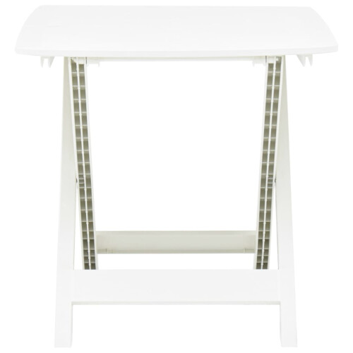 Berkfield Folding Garden Table White 79x72x70 cm Plastic 1