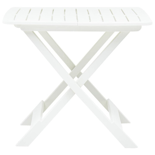 Berkfield Folding Garden Table White 79x72x70 cm Plastic 2