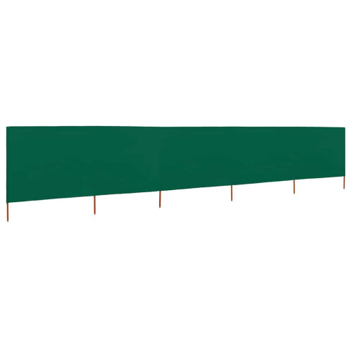 Berkfield 5-panel Wind Screen Fabric 600x120 cm Green 1