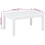 Berkfield Garden Table White 78x55x38 cm Plastic 5