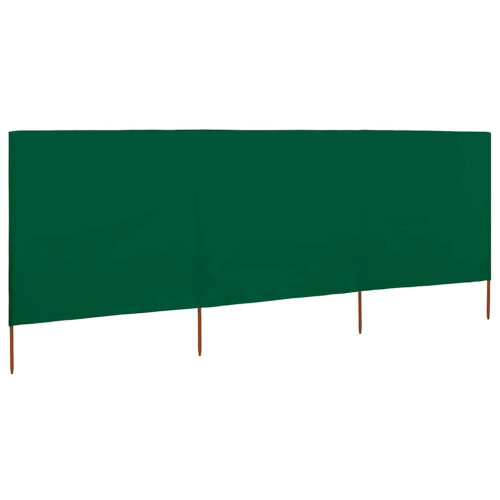 Berkfield 3-panel Wind Screen Fabric 400x80 cm Green 1