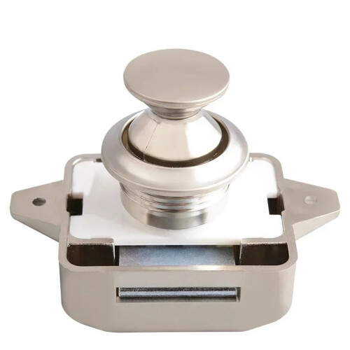 Push Button Cabinet Lock for RV Caravan, Keyless Pushbutton Access, Easy Install ZS02 G1 1PC