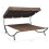 Berkfield Outdoor Lounge Bed with Canopy Brown 7