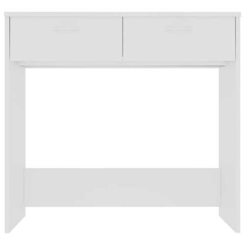 Berkfield Desk White 80x40x75 cm Engineered Wood 2