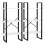Berkfield Storage Shelf White 60x30x210 cm Solid Wood Pine 3