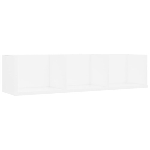 Berkfield CD Wall Shelf White 75x18x18 cm Engineered Wood 1