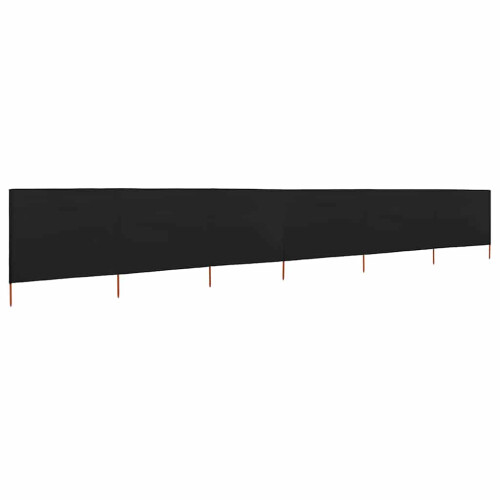 Berkfield 6-panel Wind Screen Fabric 800x160 cm Black 1