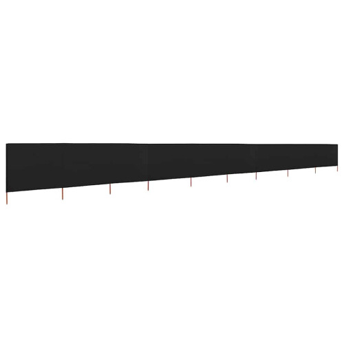 Berkfield 9-panel Wind Screen Fabric 1200x80 cm Black 1