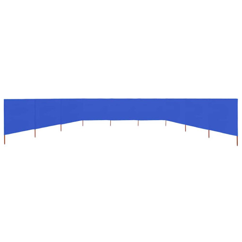 Berkfield 9-panel Wind Screen Fabric 1200x80 cm Azure Blue 2