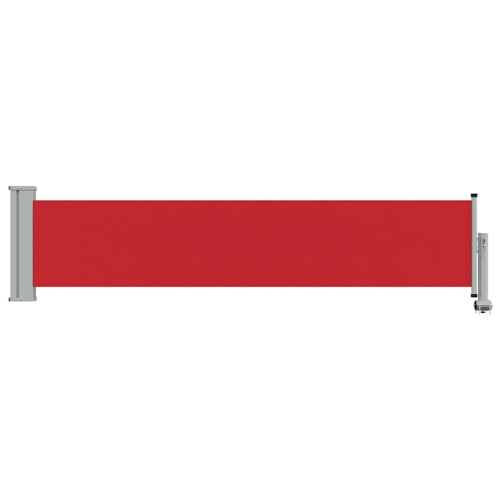 Berkfield Patio Retractable Side Awning 60x300 cm Red 2