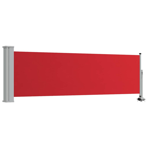 Berkfield Patio Retractable Side Awning 80x300 cm Red 1