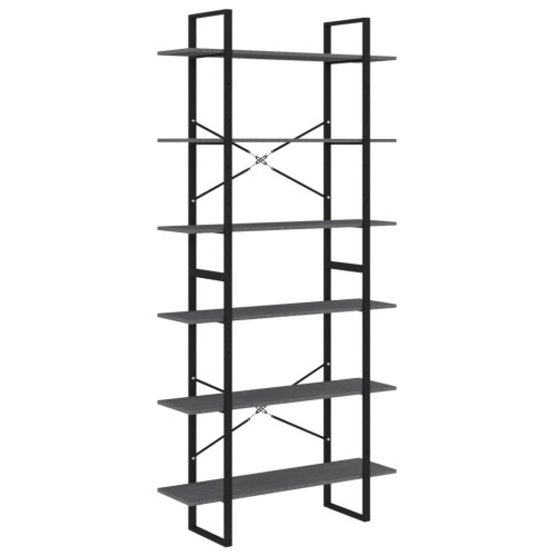 Berkfield High Cabinet Grey 100x30x210 cm Solid Pine Wood 1