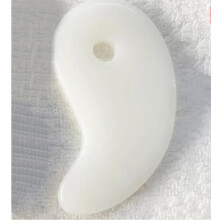 Beeswax Gua Sha Massage Tool White C Plate for Facial Tension Relief and Eye Massage