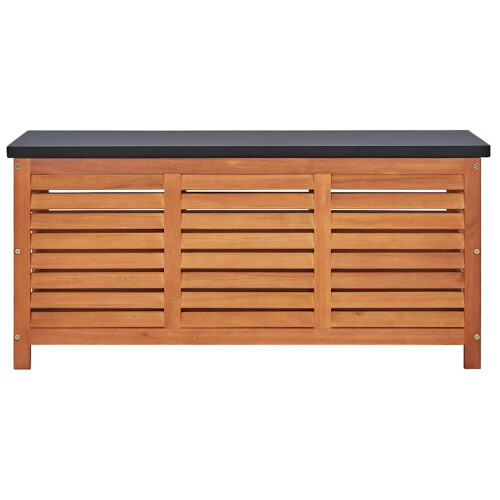 Berkfield Garden Storage Box 117x50x55 cm Solid Eucalyptus Wood 2