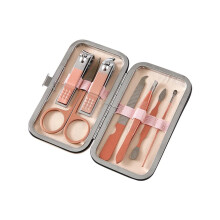 Nail Clippers Set 7 Piece Stainless Steel Manicure Pedicure Kit with Ergonomic Grip and PU Case
