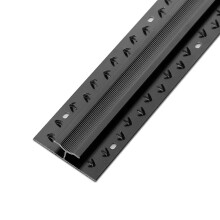 Black Aluminum Floor Transition Strip Carpet Threshold Bar, Wear‑Resistant Edge Trim with Adhesive for Doorway