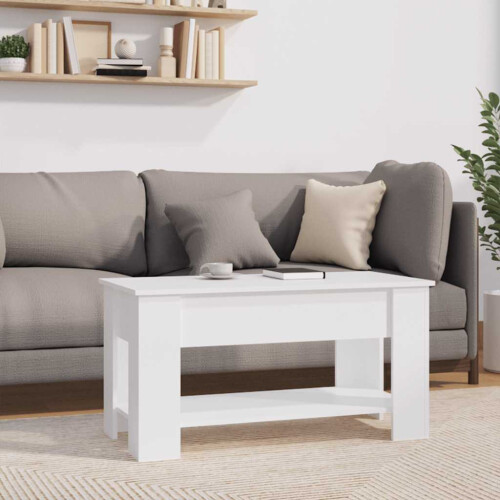 Berkfield Coffee Table White 101x49x52 cm Engineered Wood 2
