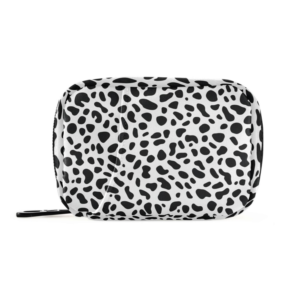 Leopard Print Pill Organizer with Detachable Compartments, Compact Travel Medicine Storage Bag