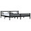 Berkfield Bed Frame without Mattress Black Solid Wood 200x200 cm 3