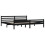 Berkfield Bed Frame without Mattress Black Solid Wood 200x200 cm 4