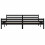 Berkfield Bed Frame without Mattress Black Solid Wood 200x200 cm 5