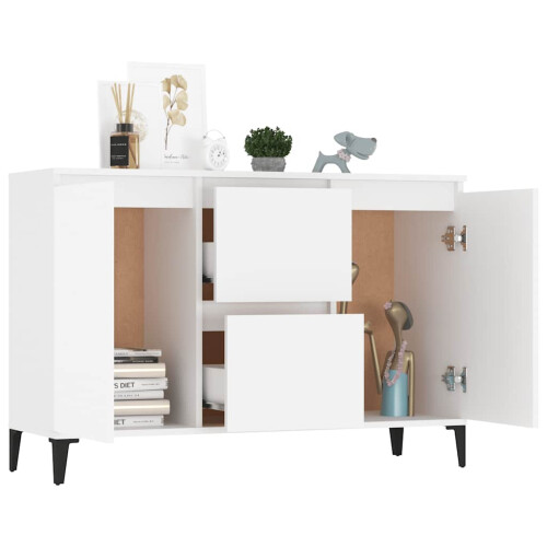 Berkfield Sideboard White 102x35x70 cm Engineered Wood 2