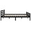 Berkfield Bed Frame without Mattress Black Solid Wood 200x200 cm 6