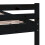 Berkfield Bed Frame without Mattress Black Solid Wood 200x200 cm 7