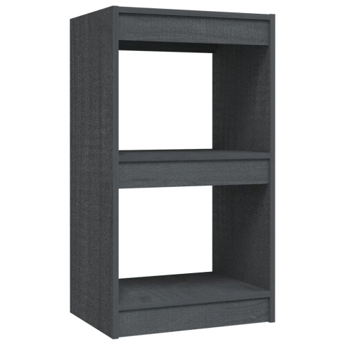 Berkfield Book Cabinet Grey 40x30x71.5 cm Solid Pinewood 1