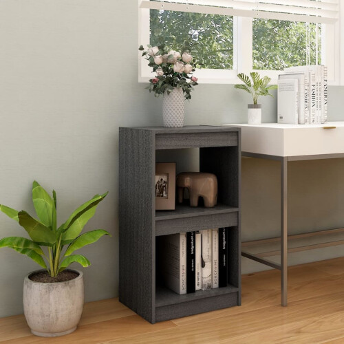 Berkfield Book Cabinet Grey 40x30x71.5 cm Solid Pinewood 2