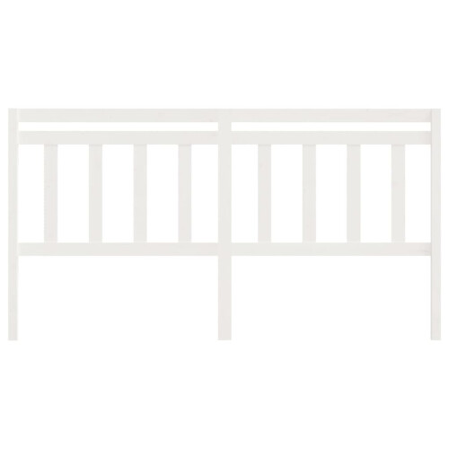 Berkfield Bed Headboard White 186x4x100 cm Solid Wood Pine 2