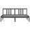 Berkfield Bed Frame without Mattress Grey Solid Wood 150x200 cm King Size King Size 4