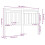 Berkfield Bed Headboard White 140x4x100 cm Solid Wood Pine 5