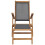 Berkfield Deck Chair with Footrest Solid Teak Wood Black 4