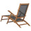 Berkfield Deck Chair with Footrest Solid Teak Wood Black 5
