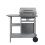 Berkfield Gas BBQ Grill with 3-layer Side Table Black and Silver 3