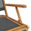 Berkfield Deck Chair with Footrest Solid Teak Wood Black 8