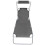 Berkfield Folding Sun Lounger with Canopy Grey Aluminium 3