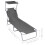 Berkfield Folding Sun Lounger with Canopy Grey Aluminium 7