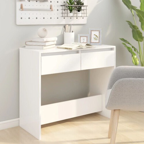 Berkfield Console Table White 89x41x76.5 cm Steel 2