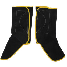 Heavy Duty Cowhide Leather Welding Spats Heat Resistant Shoe Protectors for Welders Boots