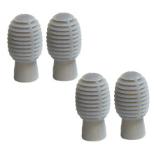 4pcs Drumstick Silicone Tips Covers for Silent Practice, Noise Reduction and Drumhead Protection Grey