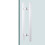 Commercial Glass Door Handle 120cm White Modern Square Pull Handle Heavy Duty Office Entry Use 1